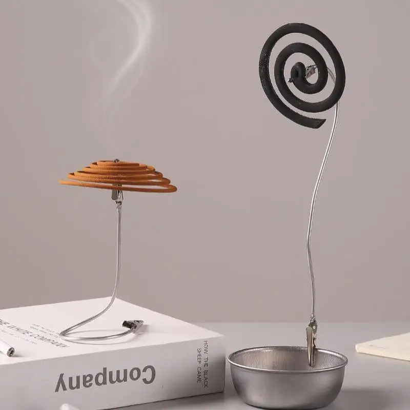 Portable Double Ended Mosquito Coil Holder Clip Broken Incense Clip Stand Mosquito Coil Rack Photo Folder Label Clip Card Holder