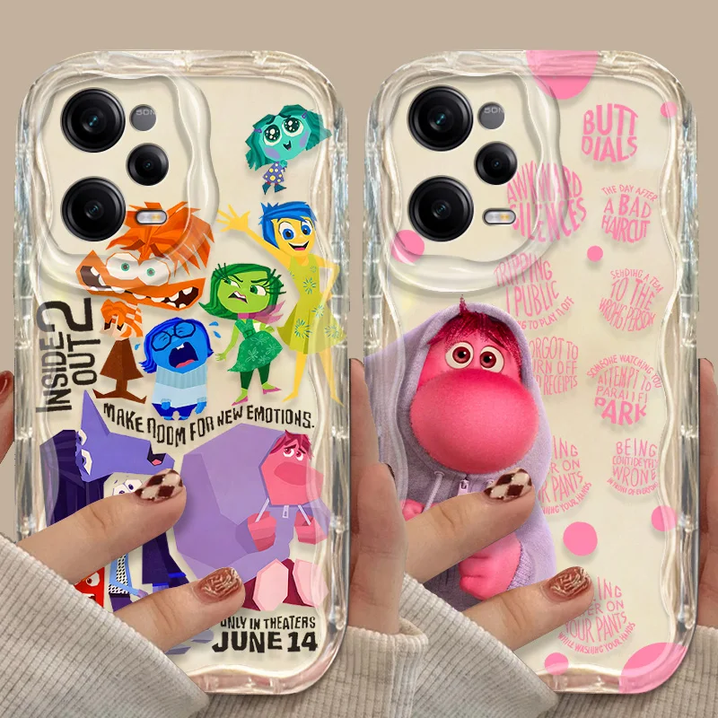 Disney Inside Out 2 Wave Case For Xiaomi Redmi Note 13 12 Pro Plus 4G 5G 12S 11S 11 10 10S 9 9S Redmi 14C 13C 12C A3 Back Cover