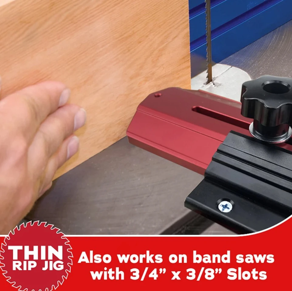 أداة قطع رفيعة لمنشار الطاولة، أداة لوح ريش من سبائك الألومنيوم مع دليل ثابت لشريط الخشب الدقيق والقطع الزخرفية #3