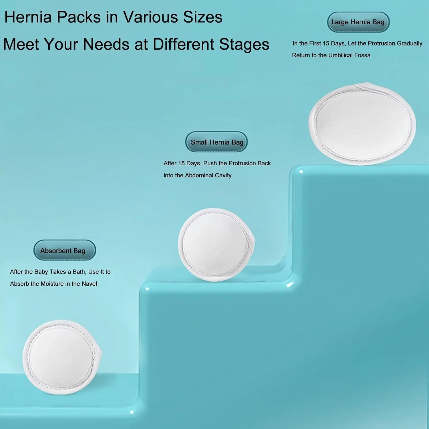 1pc Baby Umbilical Hernia Belt Abdominal Binder with Hernia Pad, Navel Ventral Epigastric Belly Hernias for Infant Kids Children