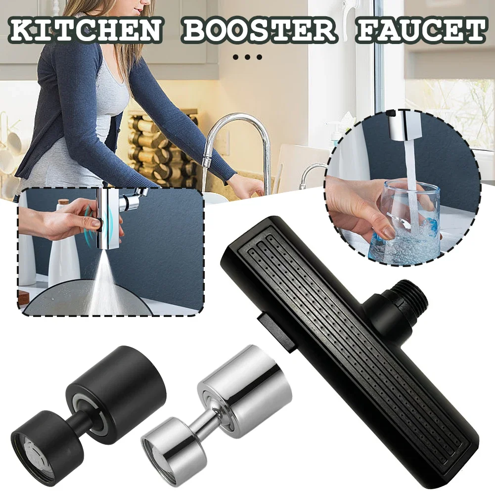 360 ° Rotation waterfall faucet, universal water splash proof, extension kitchen faucet vent, large water flow for bathroom