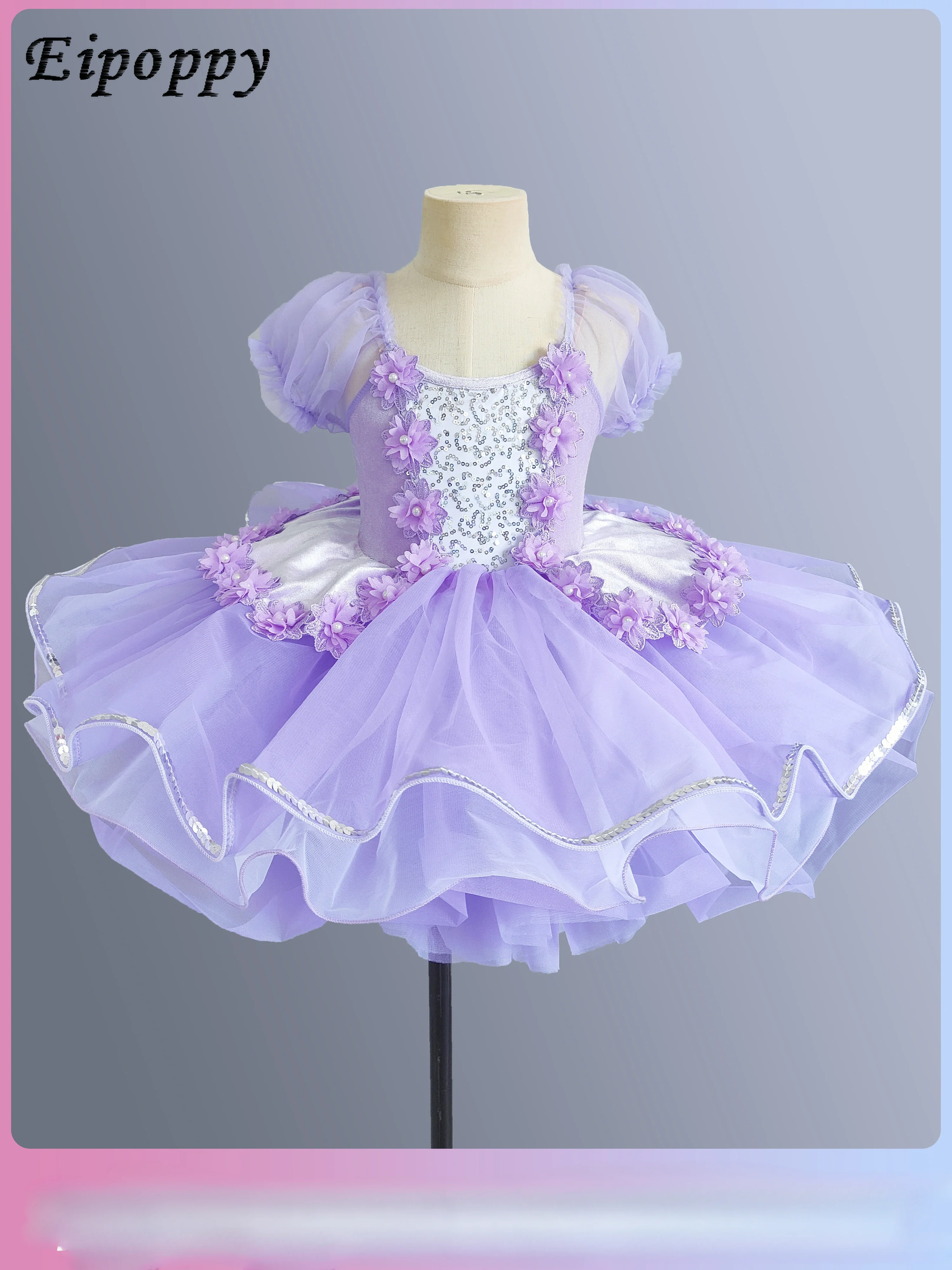 

Children's Ballet Pettiskirt New Year's Day Performance Dress Sequined Performance Dance Girls' Modern Dance Princess