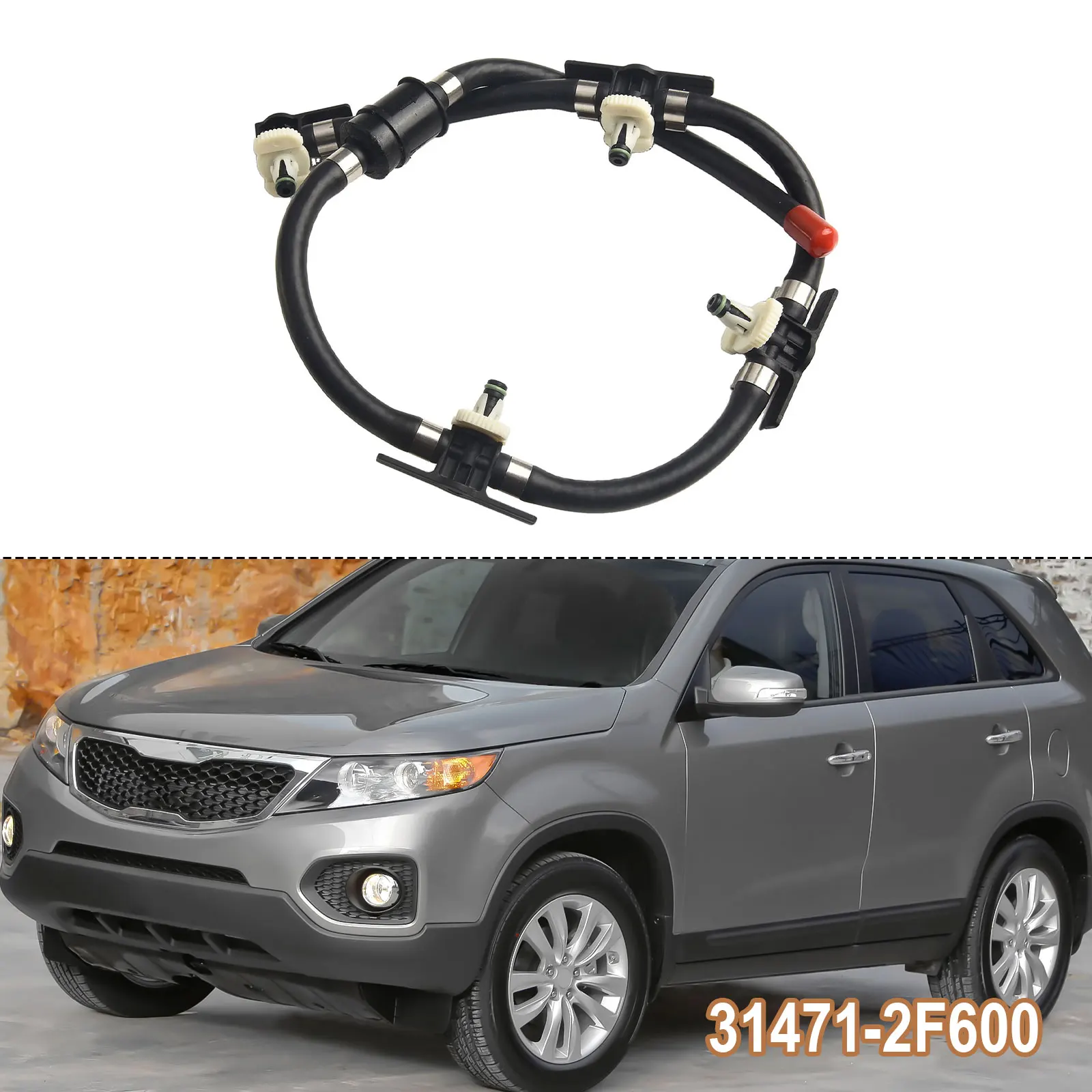 Шланг подачи топлива с прямой посадкой в сборе для Kia Sorento 2009 2018 Diesel 2 2 OEM 31471 2F001 31471 2F600 Замена Шланг подачи топлива с прямой посадкой в сборе для Kia Sorento 2009 2018 Diesel 2 2 OEM 31471 2F001 31471 2F600 Замена