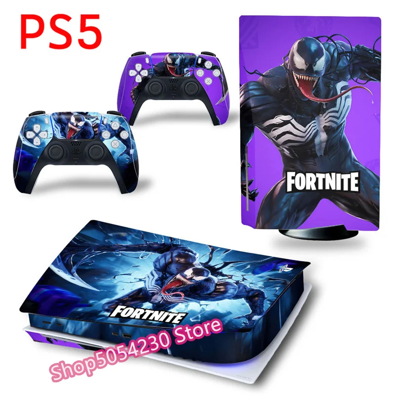 ملصقات وحدة التحكم FORTNITE الأنيقة لسوني PS4 PS5 Battle Royale شارات جلدية لكامل الجسم لوحدة تحكم بلاي ستيشن 4 #3