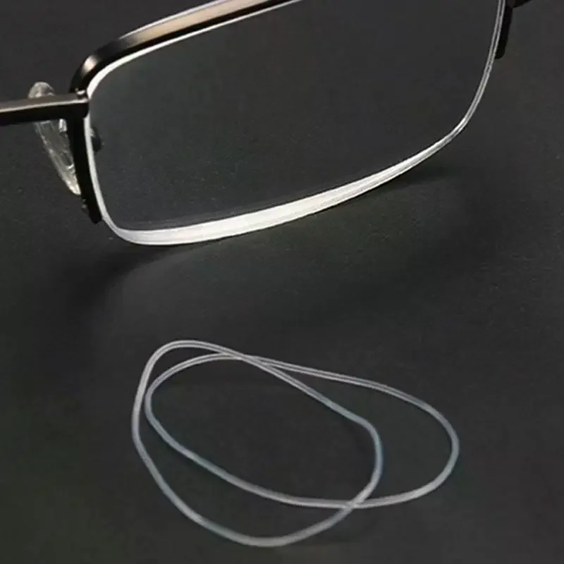 

10pcs Half-frame Lens Explosion-proof Silicone Coil Rubber Ring Cushion Wire Anti-pressure Silica Gel Collar Glasses Accessory