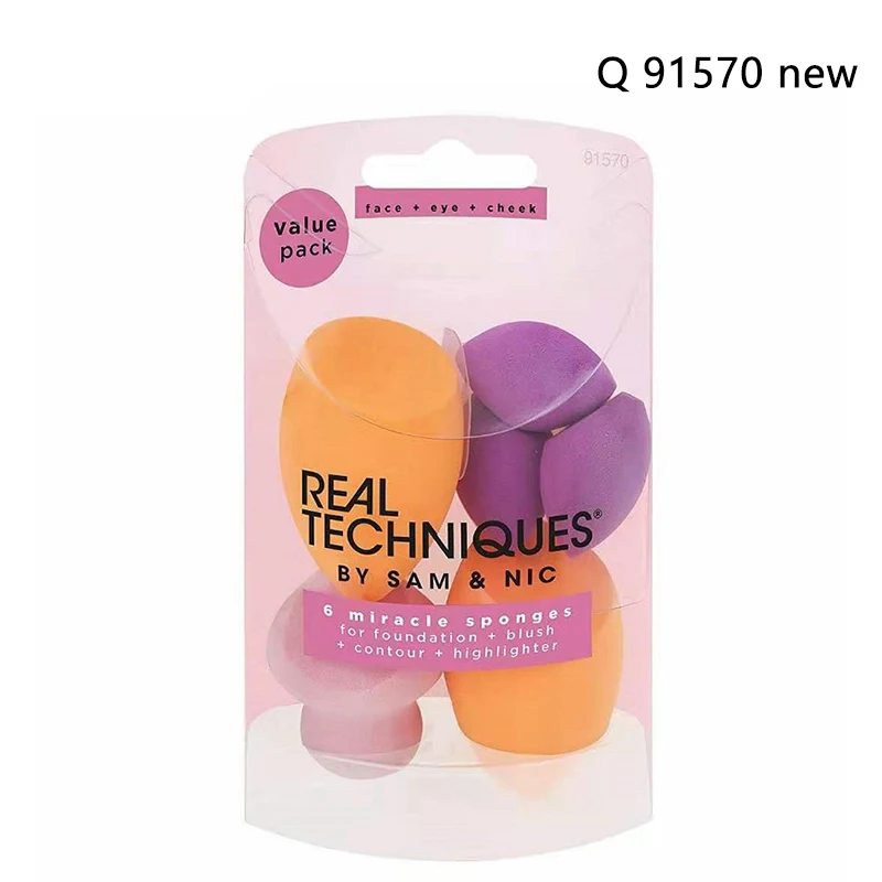 Real Techniques Makeup Sponge Powder Puff Dry and Wet Combined Beauty Cosmetic Ball Foundation Bevel Cut Make Up Sponge RT