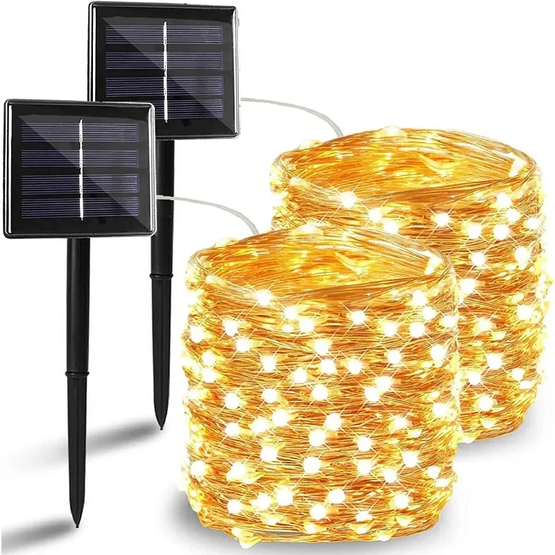 

32m 22m 7m LED Solar Light Outdoor Fairy Garland String Light Waterproof Garden Festoon Lamp Christmas Yard Patio Party Decor