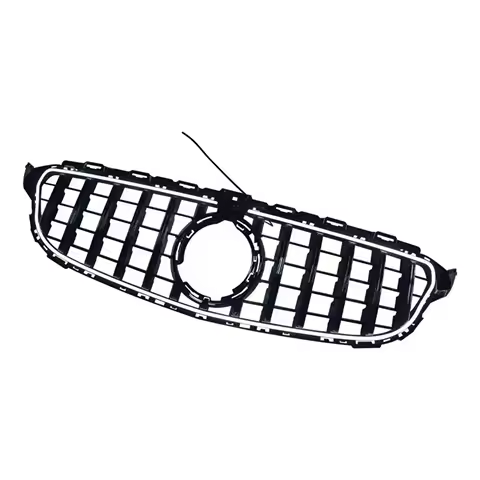Exterior Front Grille Bumper Racing Grill Mesh Grid with LED Lamp For Mercedes Benz W205 GT 2019 2020 2021
