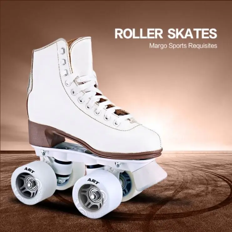 Sepatu Roller Skating kecepatan tinggi, sepatu bot 4 roda profesional kecepatan tinggi dapat disesuaikan untuk anak-anak