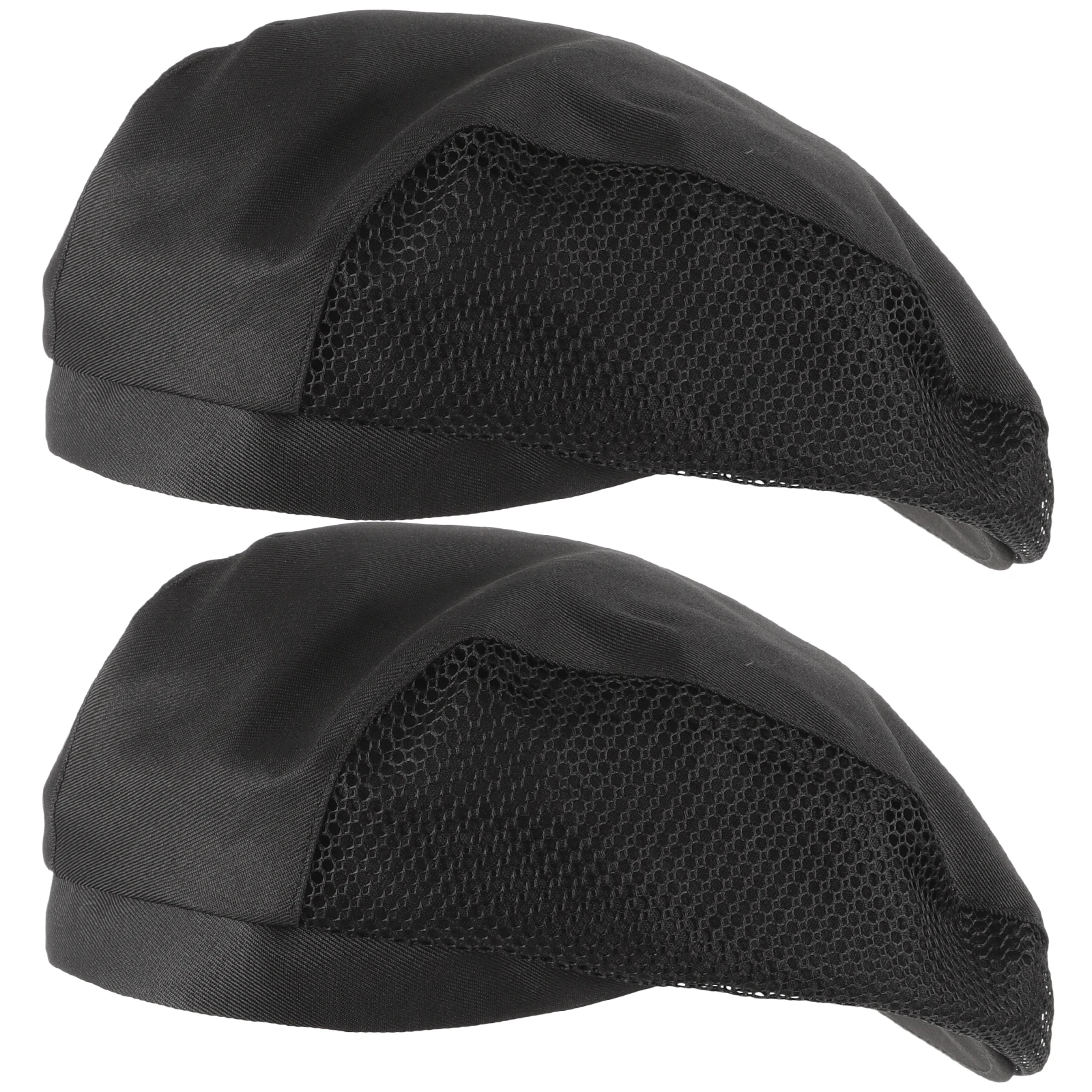 

2pcs Chef for Men Women Soft Work Hairnet Cooking Baker Cap Kitchen Staff Cotton Polyester Food Service Worker Headwear Cook