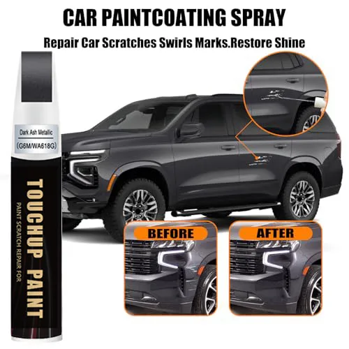 Dark Ash Metallic(G6M/WA618G) Touch up Paint for Chevrolet OEM Color Match Car Paint Scratch Repair Kit