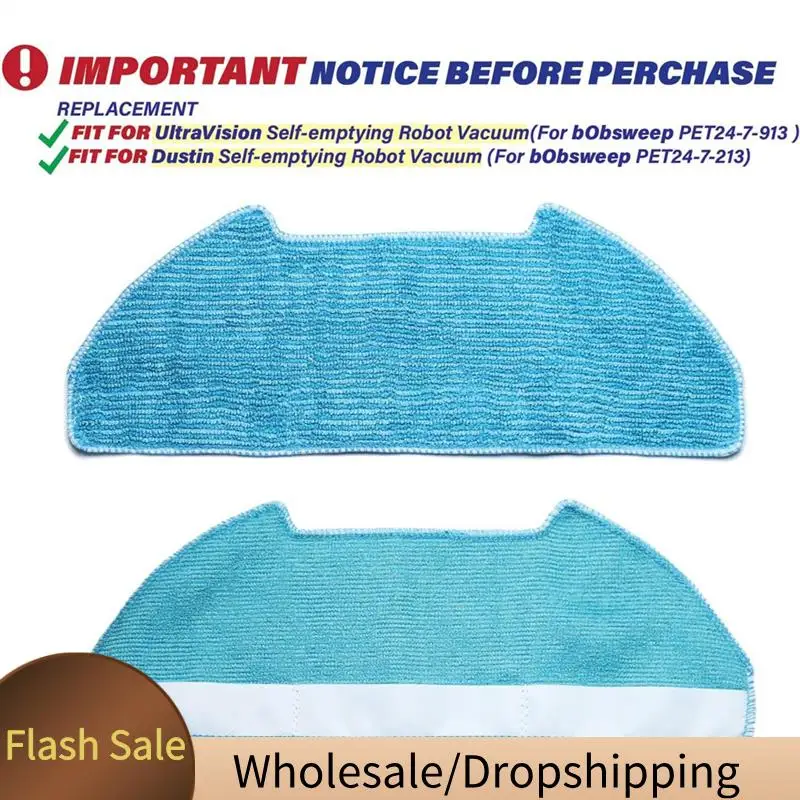 

BAAD 12PCS Side Brush Mop Filter For Dustin Self-Emptying For Bobsweep Pet24-7-913/Pet24-7-213 For Ultravision Robot Vacuum
