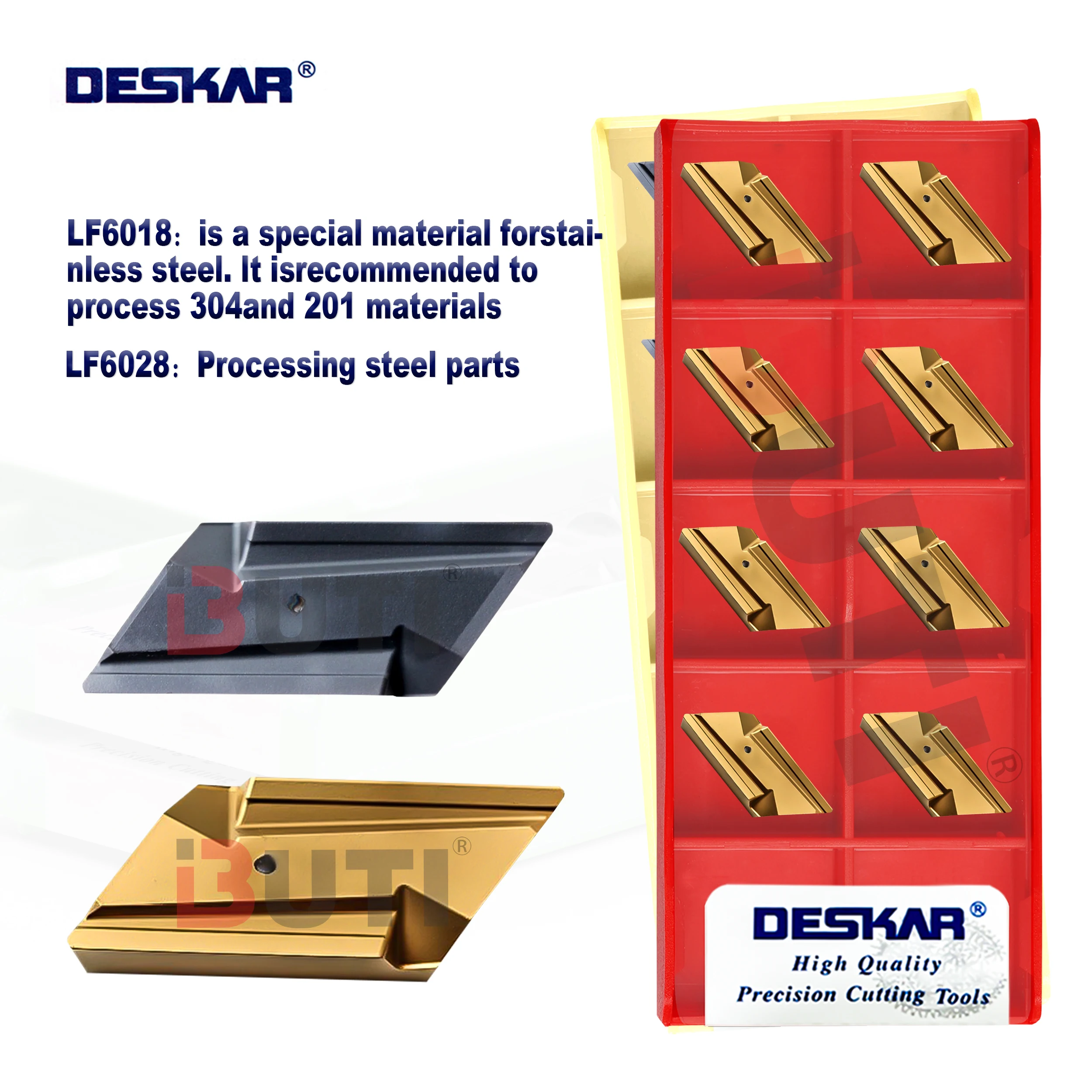 

DESKAR 100% Original Milling Blade KNUX160405R L-11 LF6018 LF6028 Series CNC lathe Processing Stainles Steel Part Milling Insert