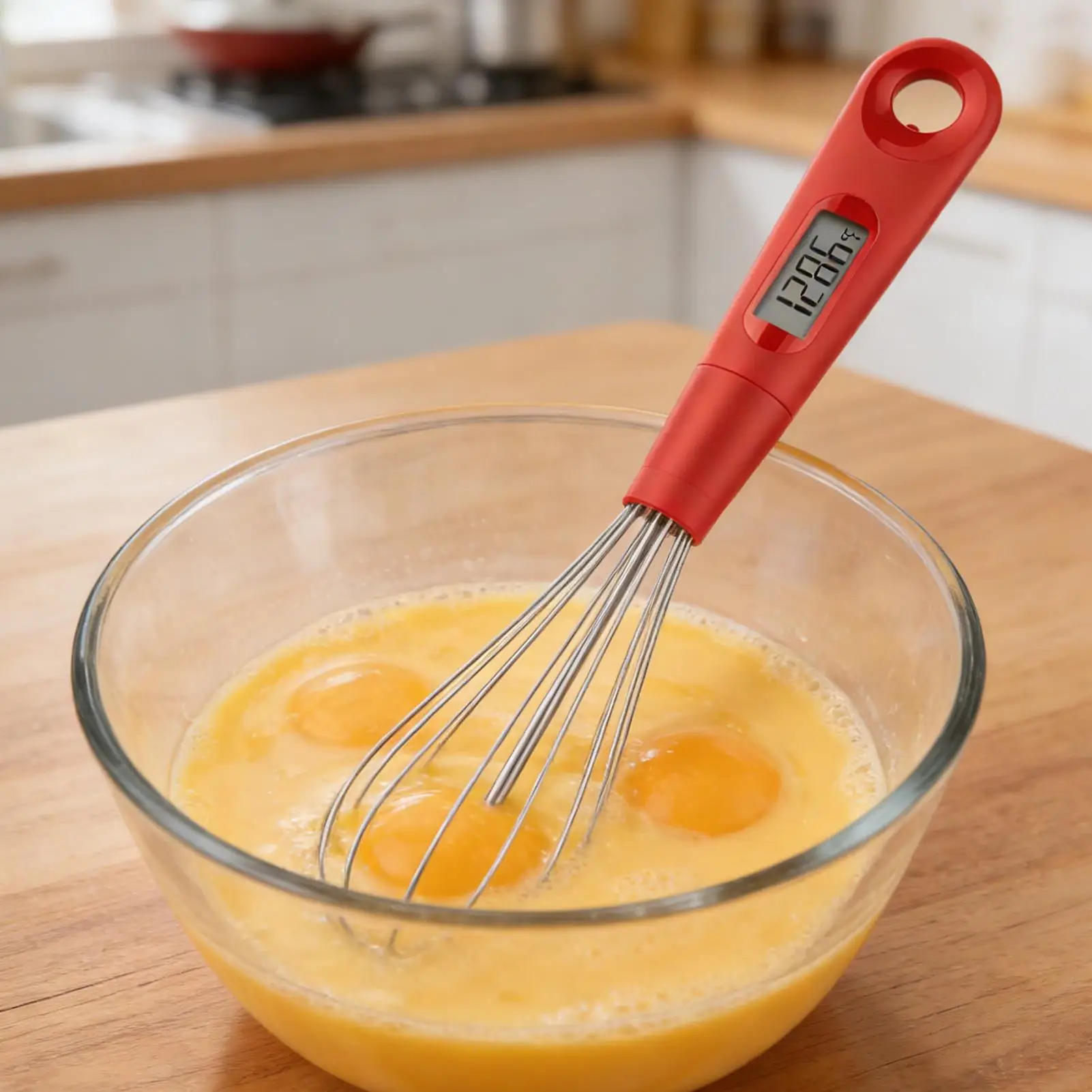 Egg Mixer 2 in 1 Heat-Resistant Precision Temp Tester Kitchen Chocolate Melting Temp Probe Tool for Baking Dessert Cake Candy
