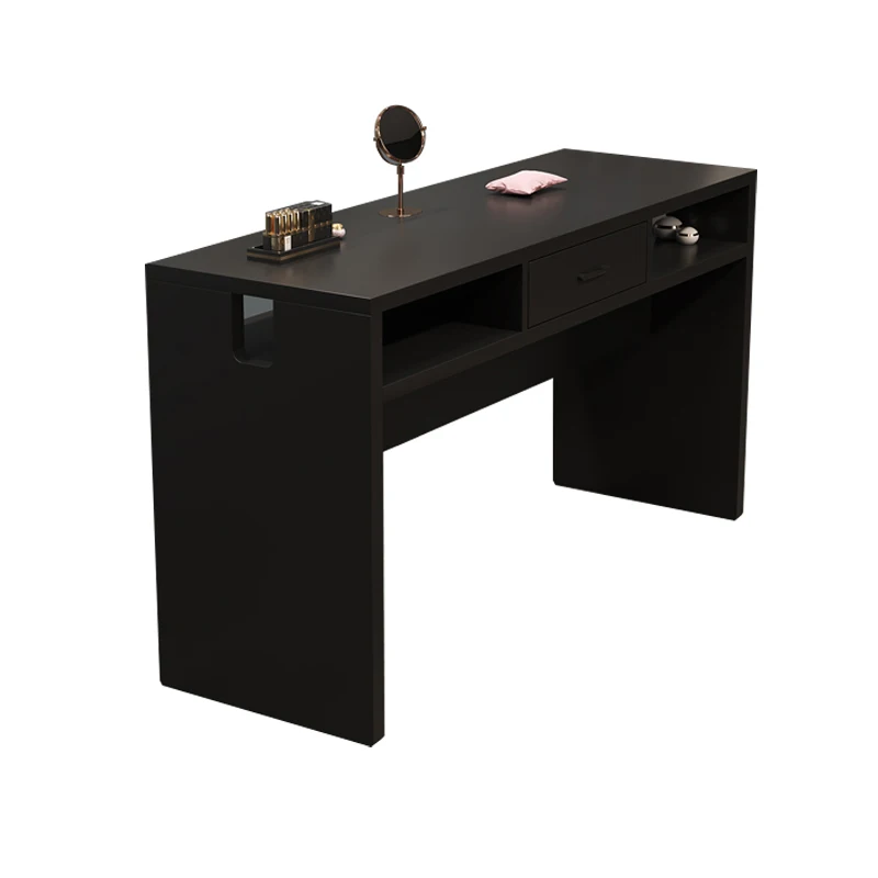 북유럽 스타일의 창의적인 네일 테이블 디자인, 미적이고 정교한 뷰티 네일 데스크, 트렌디하고 고급스러운 매니큐어리스트용 테이블, 살롱 가구