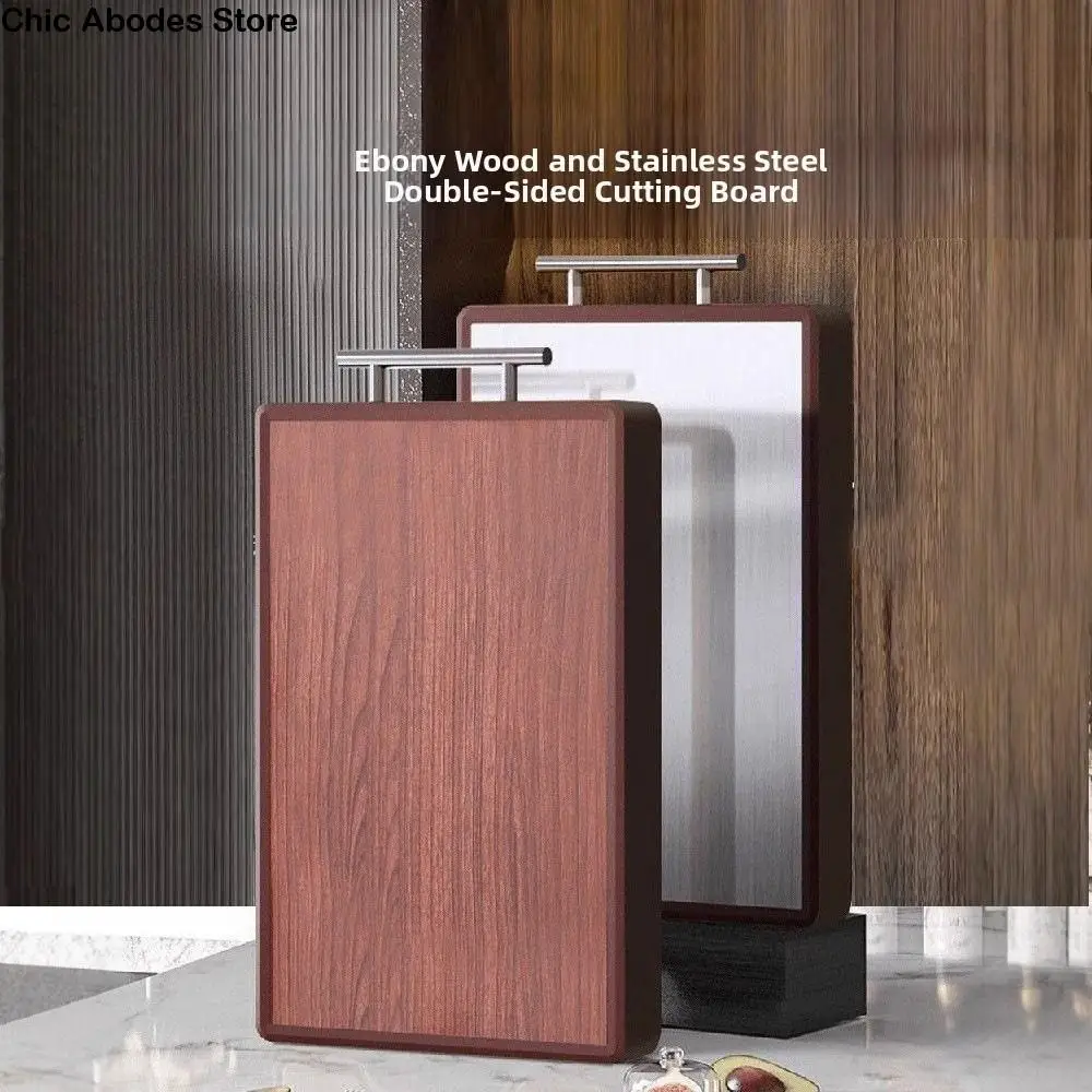 

Антибактериальная двусторонняя разделочная доска с ручкой, кухонный разделочный блок, противоскользящая, устойчивая к ржавчине