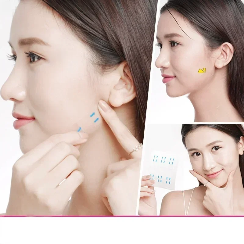 40Pcs Invisible Thin Face Stickers Fast Face Contour Lift Up Facial Line Wrinkle Sagging Skin V-Shape Chin Lift Adhesive Tape