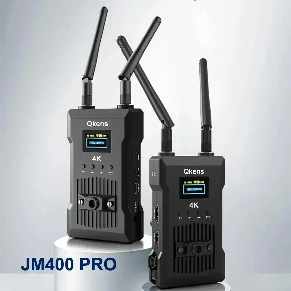 JM400 PRO Wireless Transmission Extender 1080p 3G SDI / 4K HDMI Video Transmitter and Receiver Display Adapter Support Battery