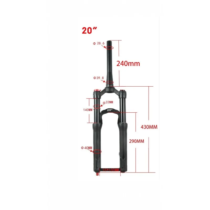 Aluminum Alloy front fork for mountain bike, 20 inch,  1pcs