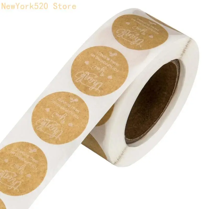 500pcs Thank You for Supporting My Business Kraft Stickers Seal Label Scrapbooking Decoration Handmade N84C