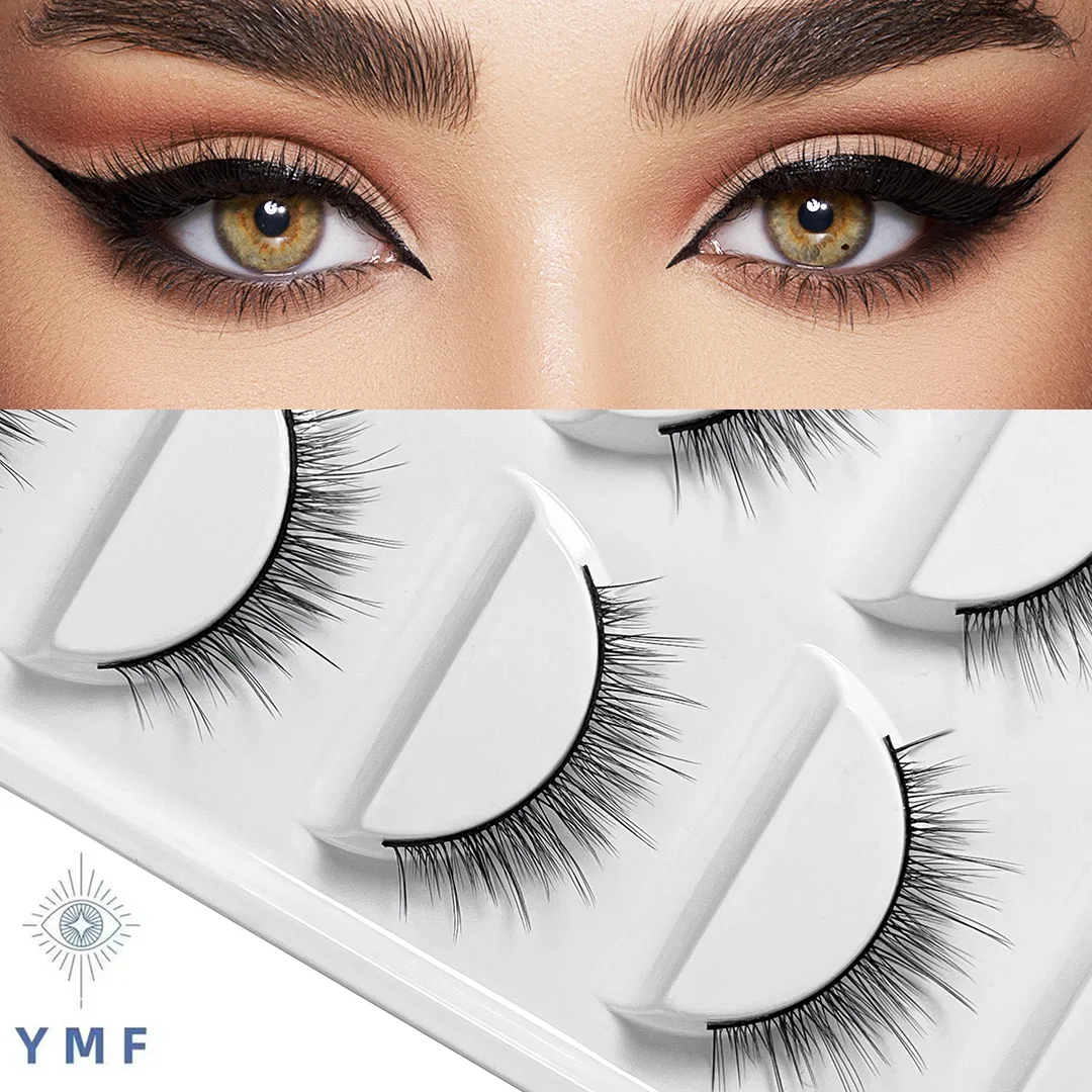 2023 New Natural Slimming Thick False Eyelashes Thick and Three-Dimensional Enlarged Eyes False Eyelashes