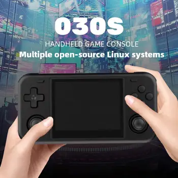 휴대용 레트로 오픈 소스 휴대용 게임 콘솔, O30S 시스템, 내장 다중 게임 지지대, 외부 게임 및 시뮬레이터