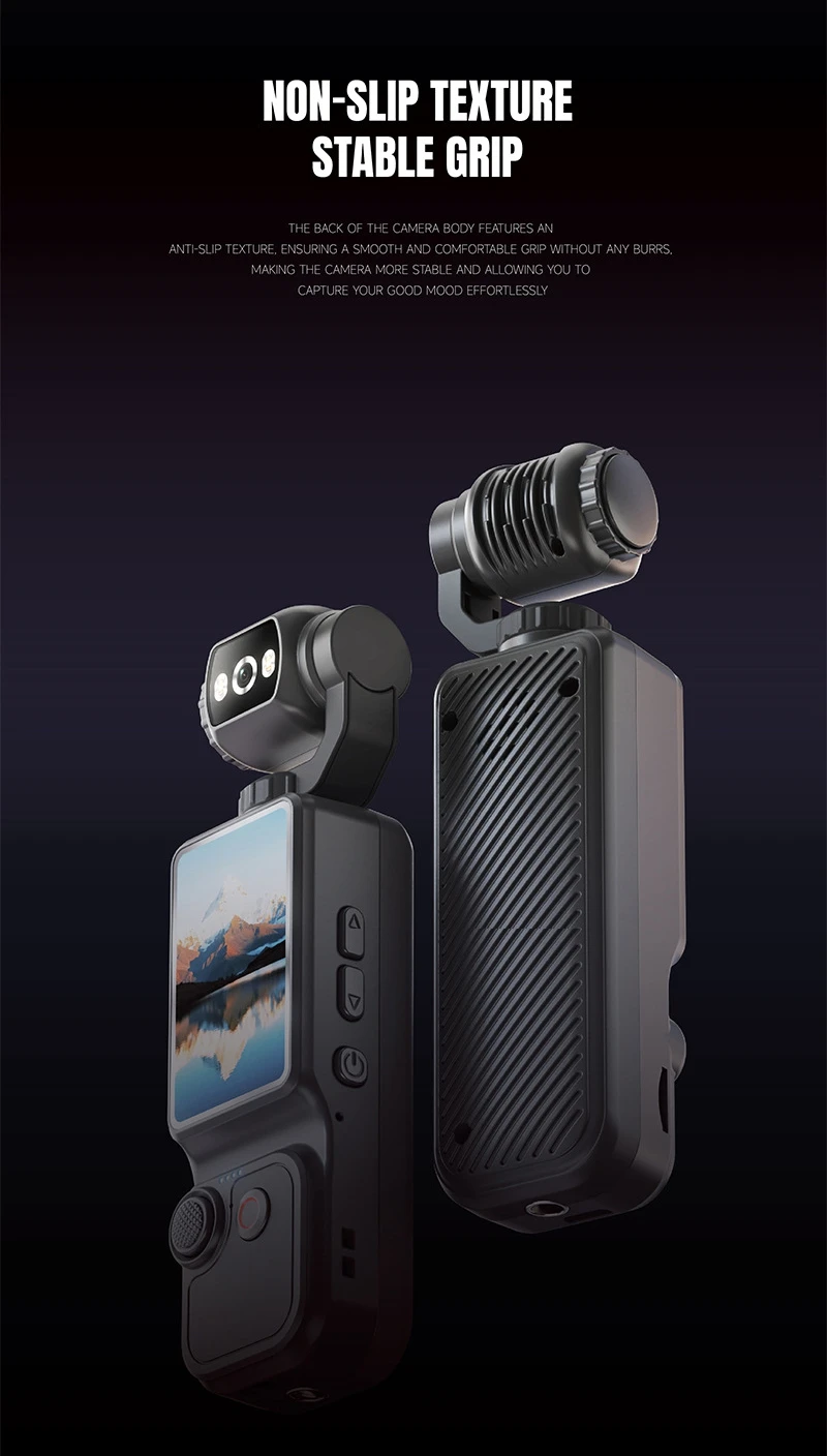 OnePlus Handheld-Actionkamera HD 4K Kamera mit Telefonhalterung, manuelle 180-Grad-Drehung für Vlog-Videoaufnahmen, um das Leben aufzuzeichnen. – Detail 7