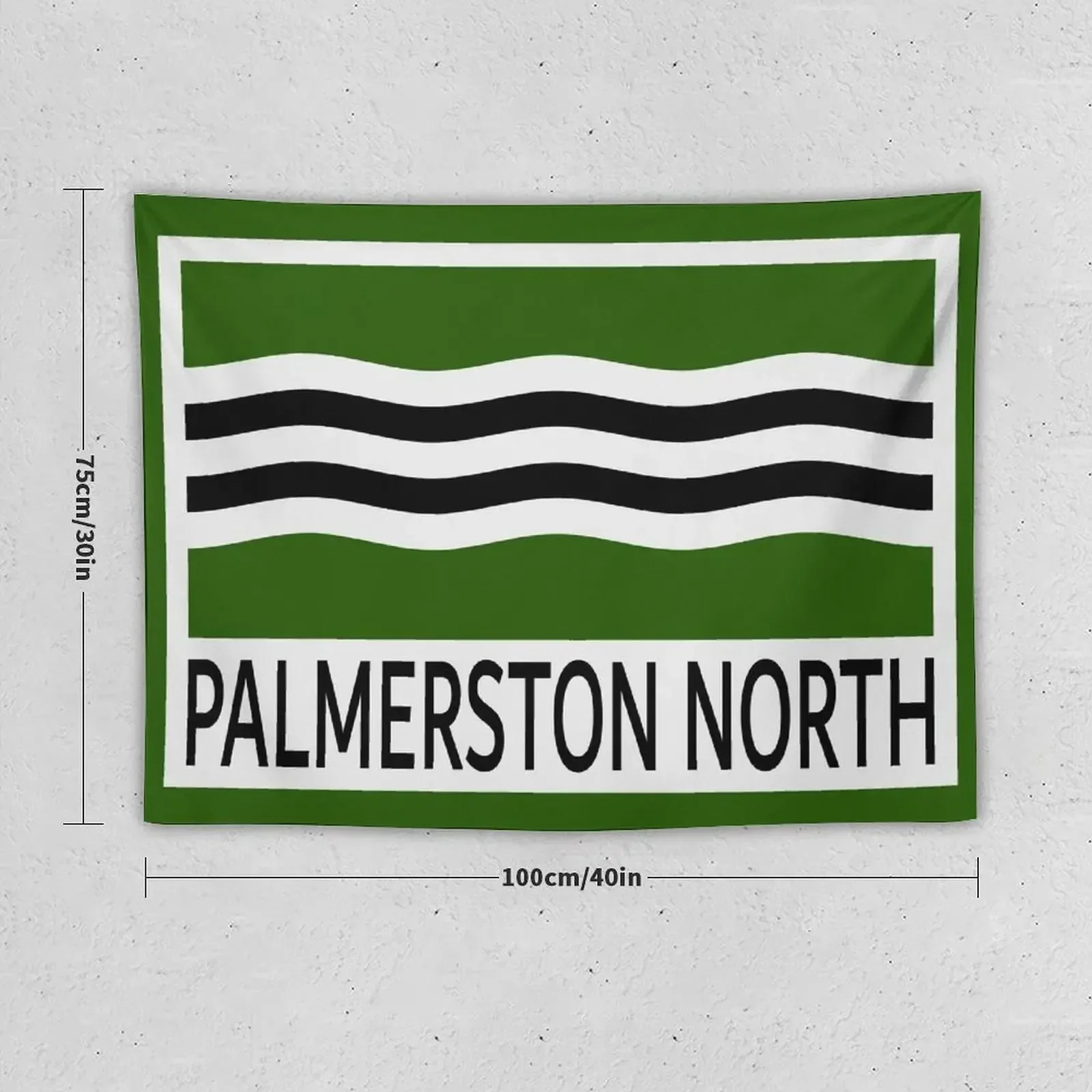 Palmerston North Flag and Name Tapestry Wall Hanging Wall Room Decore Aesthetic Wall Decor Tapestry