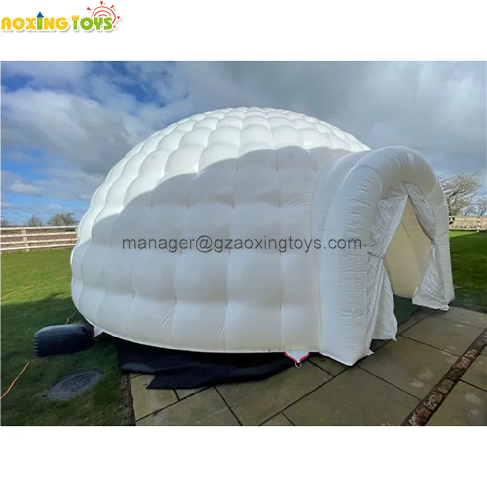 10M Trắng Lớn Oxford Bơm Hơi Igloo Dome Lều Đèn LED Đảng Lều Cho Thương Mại Quảng Cáo Cưới Sự Kiện