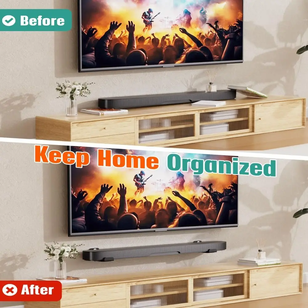 

2pcs Heavy Duty Speaker Wall Mount Space Efficient Easy Setups Floating Rack L Metal Bracket Adjustable Speaker Holder Soundbars