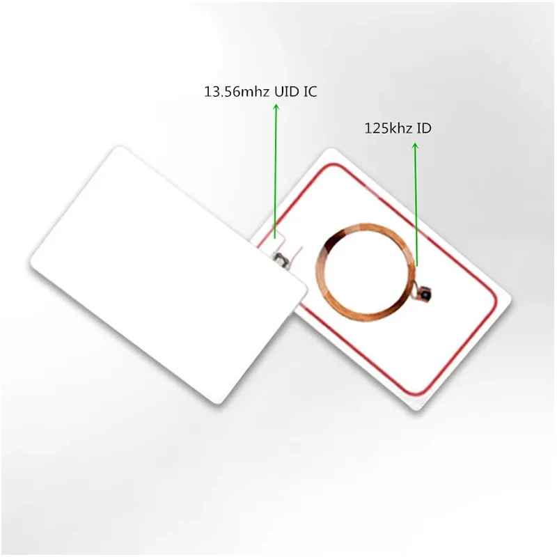 IC+ID Nfc Rewritable Composite Key Card  Dual Chip Frequency Rfid 125khz T5577 Em4305+13.56mhz Variable Writable Token Copy