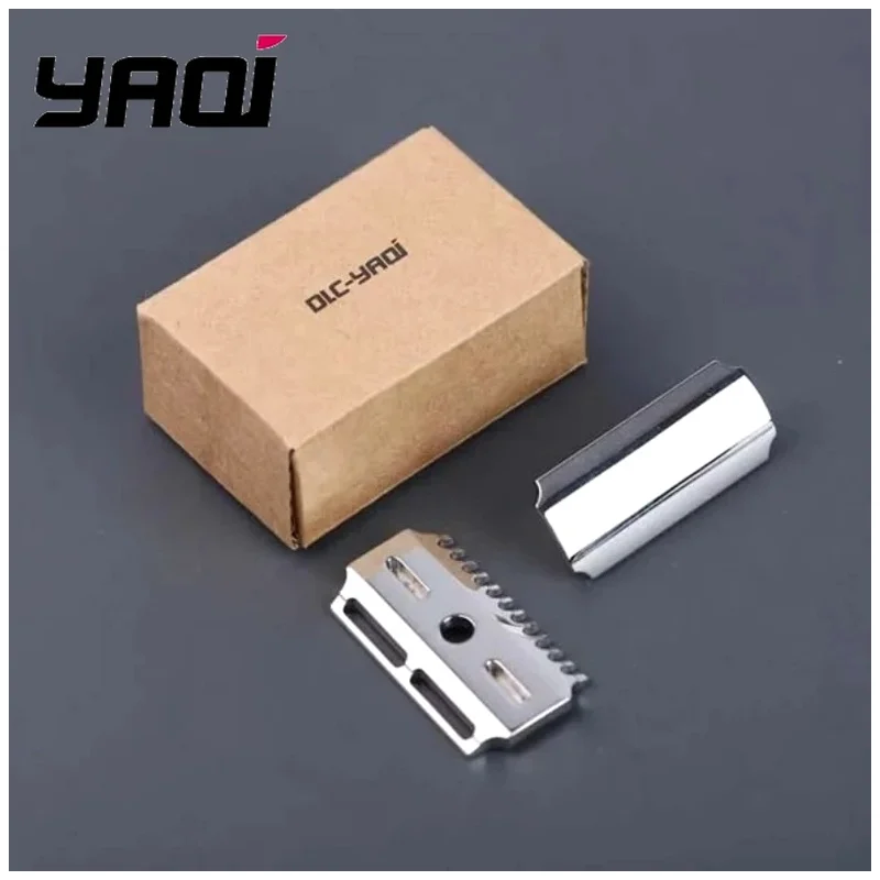 yaqi-safety-razor-head-stainless-steel-polished-dual-comb-vostok-90dc-316-09mm-blade-gap