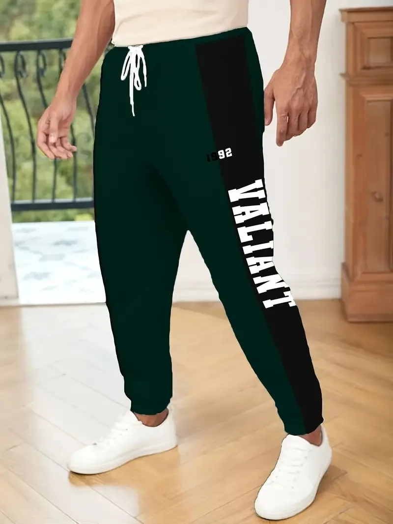 The new men's trousers for Spring and Autumn 2025 are comfortable soft casual and fashionable with letter prints