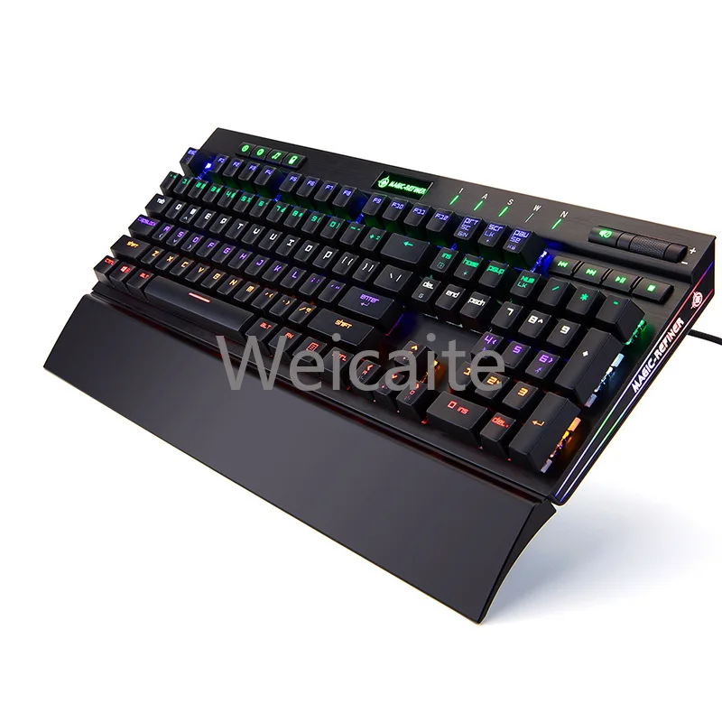 

Hot Sale Mechanical Keyboard RGB Backlit Red Blue Brown Black Switch with Hand Pad Removable Wired Version 104 Keys