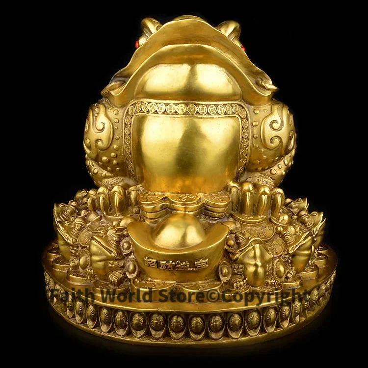 office home protective-efficacious Talisman House Protection Money Drawing JIN CHAN treasure FENG SHUI Brass statue 32 CM LARGE