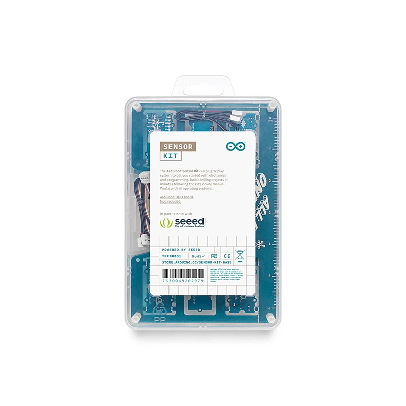 Oficial Arduino Sensor Kit, Base Original TPX00031, inclui um Baseshield para Arduino UNO R3