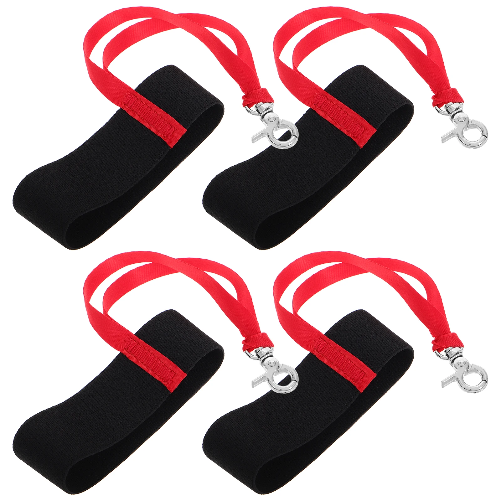 

4 pcs Ski Glove Lanyard Elastic Metal Leash Snowboard Cord Handcuff Clips Anti Lost Rope Durable Nylon Winter Sports Gloves