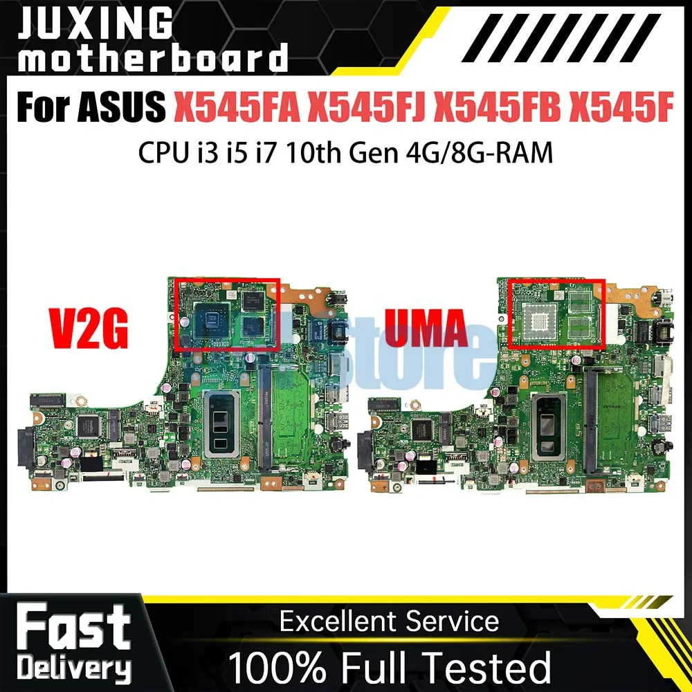 X545F Notebook Mainboard For ASUS Vivobook 15 X545FA X545FJ X545FA X545FB Laptop Motherboard with i3 i5 i7 10th CPU 4GB