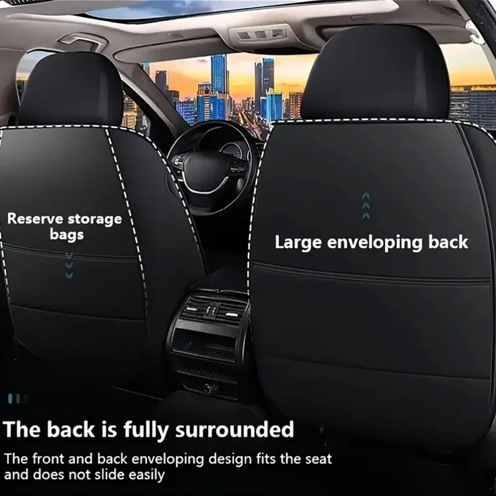 1/2PCS Universal PU Leather Set Car Seat Covers Full Surround Protection Easy Installation & Maintenance Front Car Seat Covers