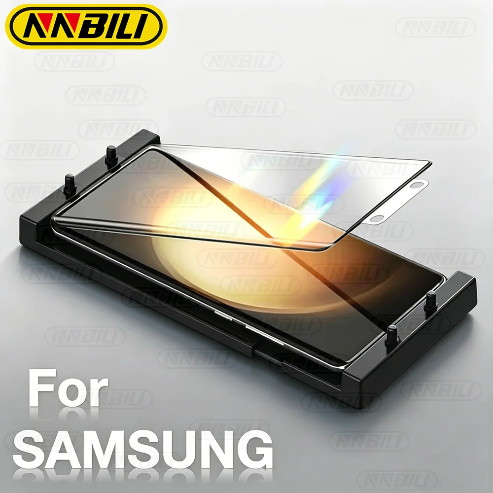 NNBILI 3-teiliger Keramik-Hydrogel-Film für Samsung Galaxy S25 S26 Ultra S24 S23 S22 S21 S20 S10 S9 S8+ Displayschutzfolie+Installationsset