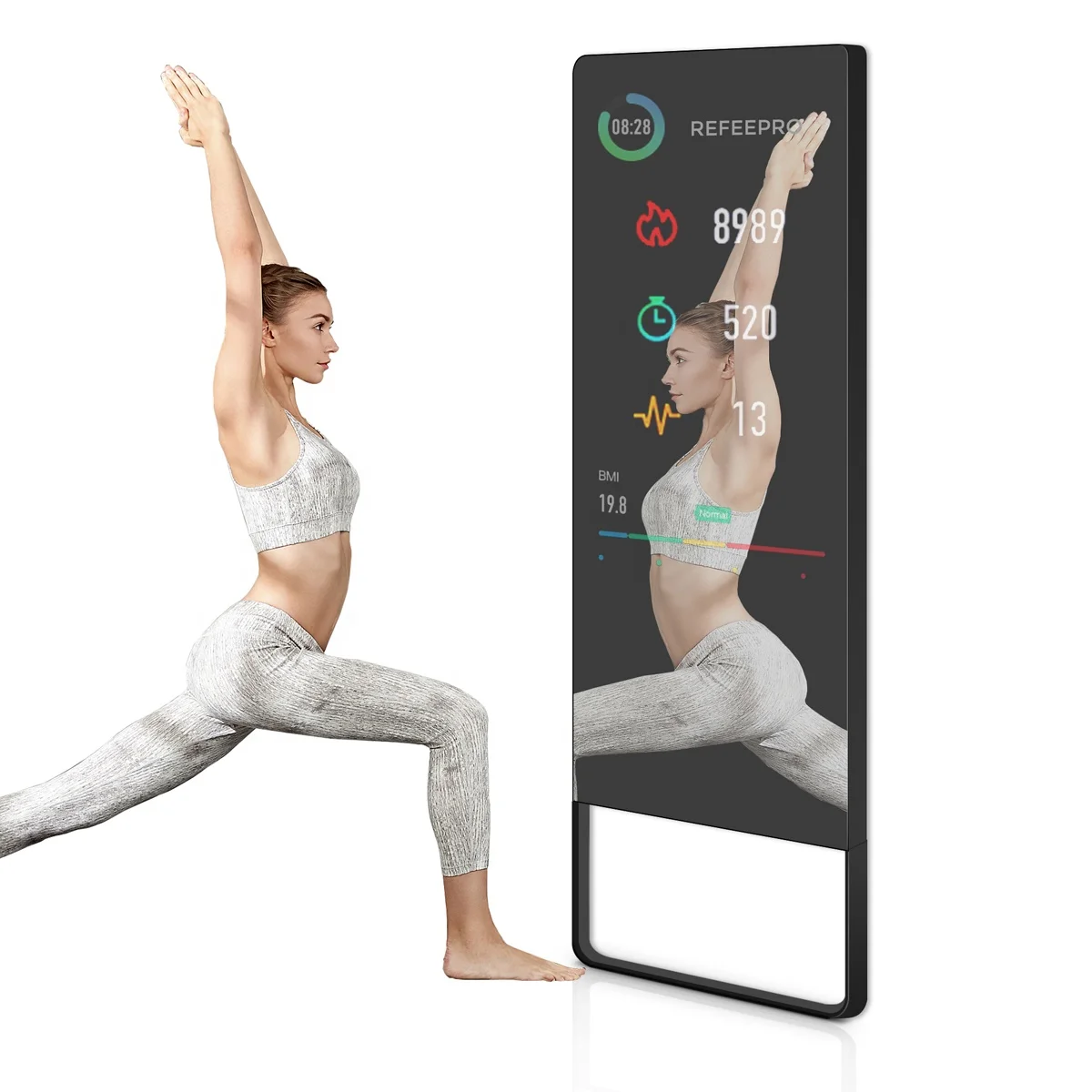 

Smart Workout Mirror Home Gym Yoga Touch Screen LCD Display Android Wifi Interactive Exercise Fitness Training Mirror For Sport