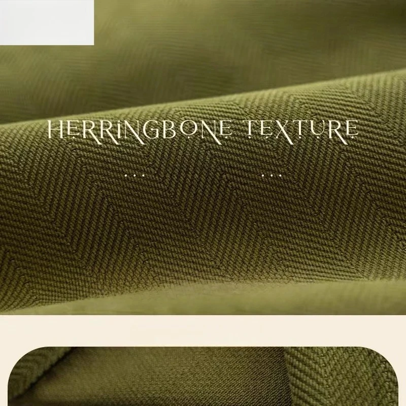 

Французские оливково-зеленые плотные шторы из синели для гостиной, спальни, с узором «елочка», современная роскошная оконная драпировка