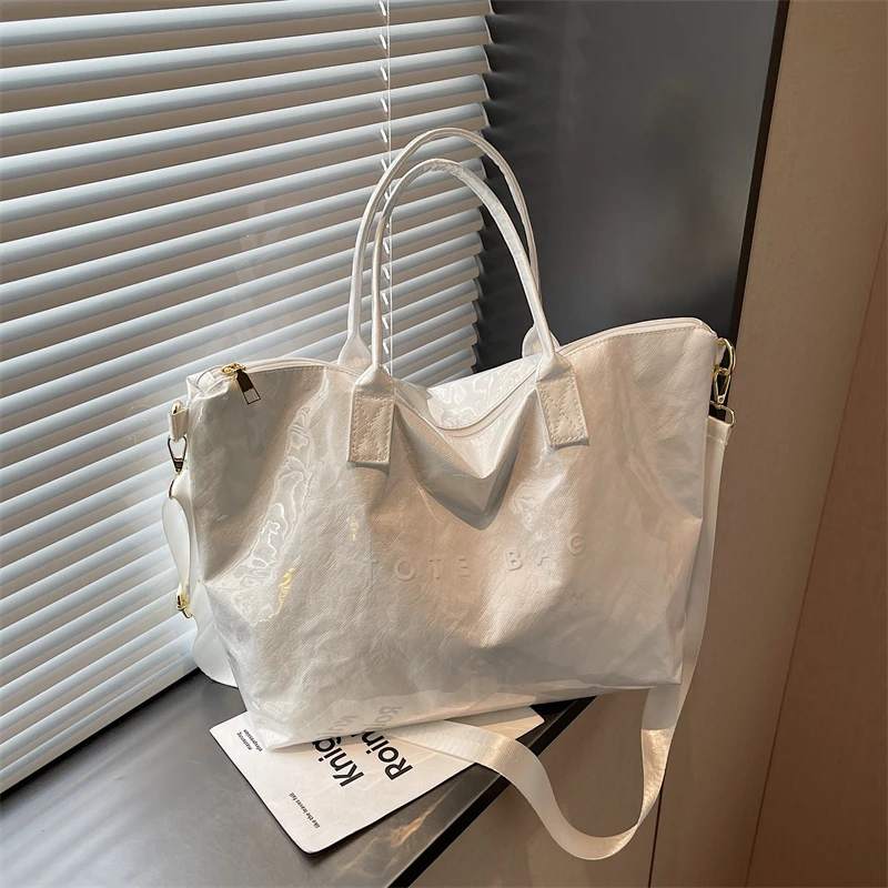 Modische Hochwertige Transparente PVC-Tragetasche mit Großer Kapazität, Wasserdichte Jelly-Tasche, Outdoor-Handtasche für Tägliche Reisen und Tourismus – Detail 14
