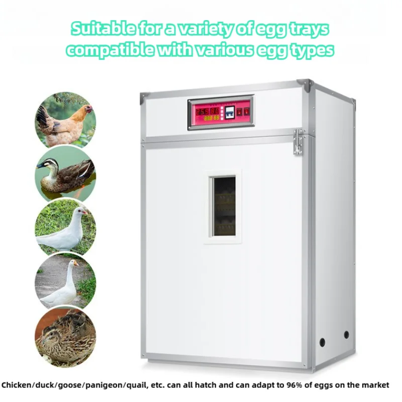 

Large Egg Hatching Machine Fully Automatic Commercial Incubator 352- 1584 Hatching Reptile Ducks Reptile Pigeons Bird Quail Eggs