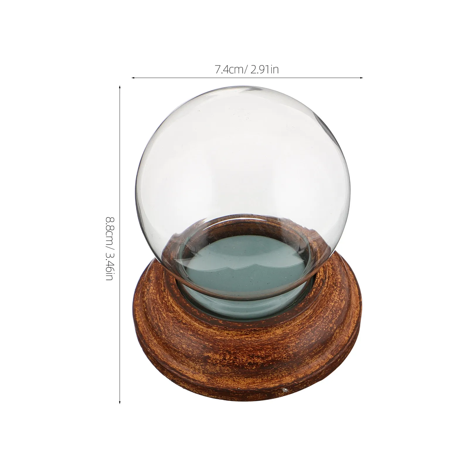 DIY Snow Globe Kit Empty Clear Glass Ball Ornaments with Wooden Base for Adults Craft Project Holiday Home Decor Snow Globe