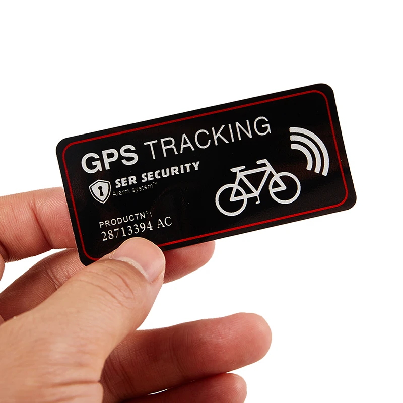 Pegatina de alarma de seguimiento GPS, advertencia reflectante, pegatina antirrobo para motocicleta y bicicleta