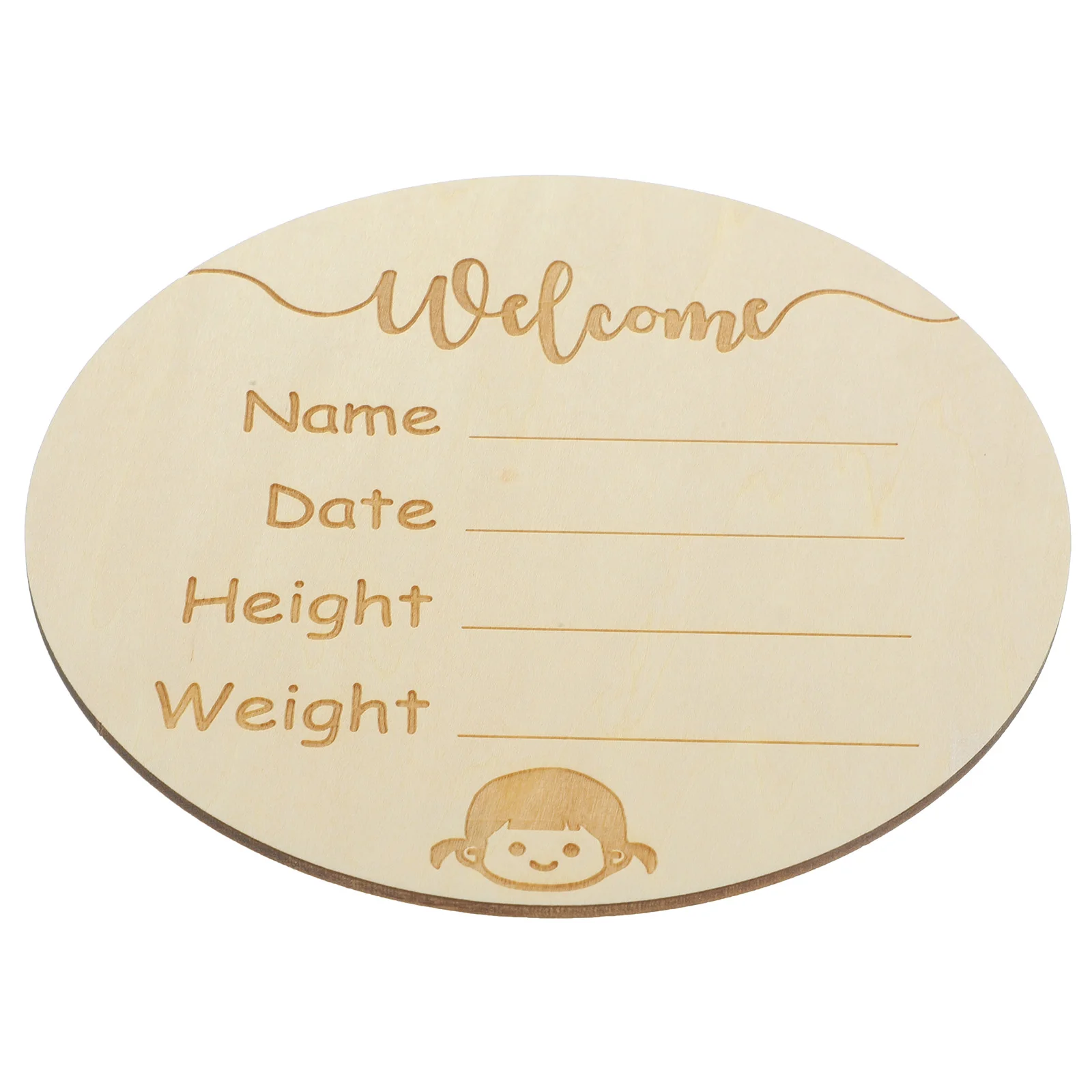 

Shower Baby Arrival Sign Announcement Plaque The Welcome Banner Basswood Plywood Name Newborn