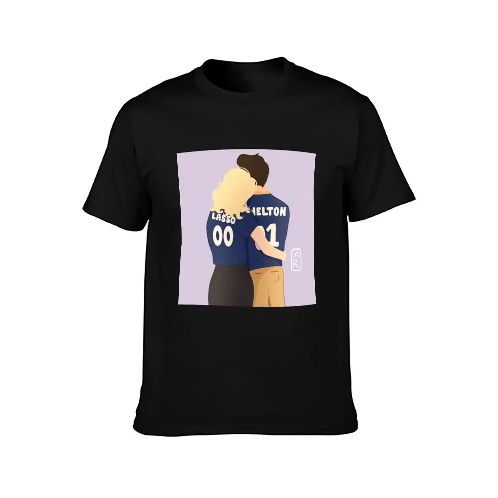 Mustache Man & Tall English Woman T-Shirt Summer Casual Cotton Tee Oversized Streetwear Tops Vintage Graphic Print