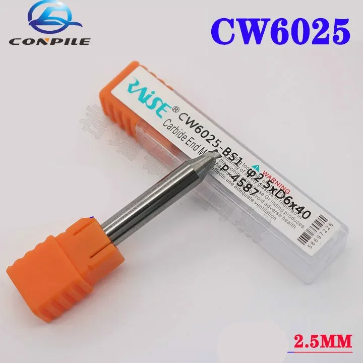 

raise CW6025 Tungsten Steel Milling Cutter End Mill 2.5mm Blade for car key cut machine locksmith