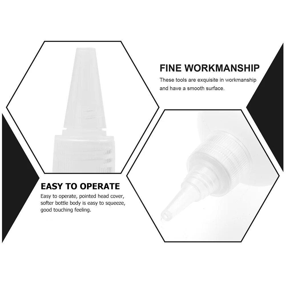 

20Pcs Translucent Pigment Bottles 100Ml Squeeze Dispensing Bottle for Glue Paint Reagents Caulking Tool Joint Filling Kitchen